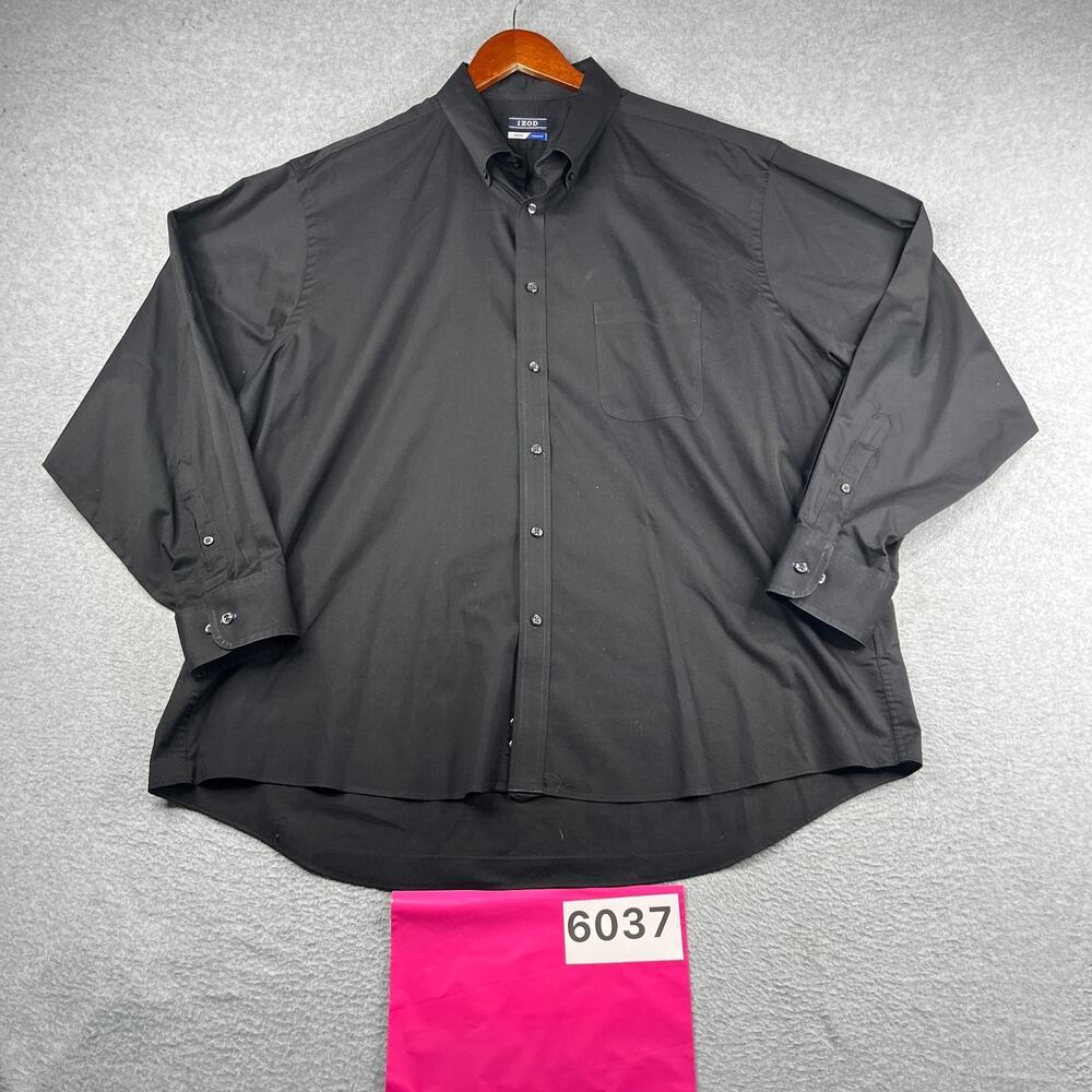 IZOD Regular Fit Shirt Stretch Back Casual Button Up Long Sleeve Mens 2XL